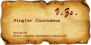 Vingler Zsuzsanna névjegykártya